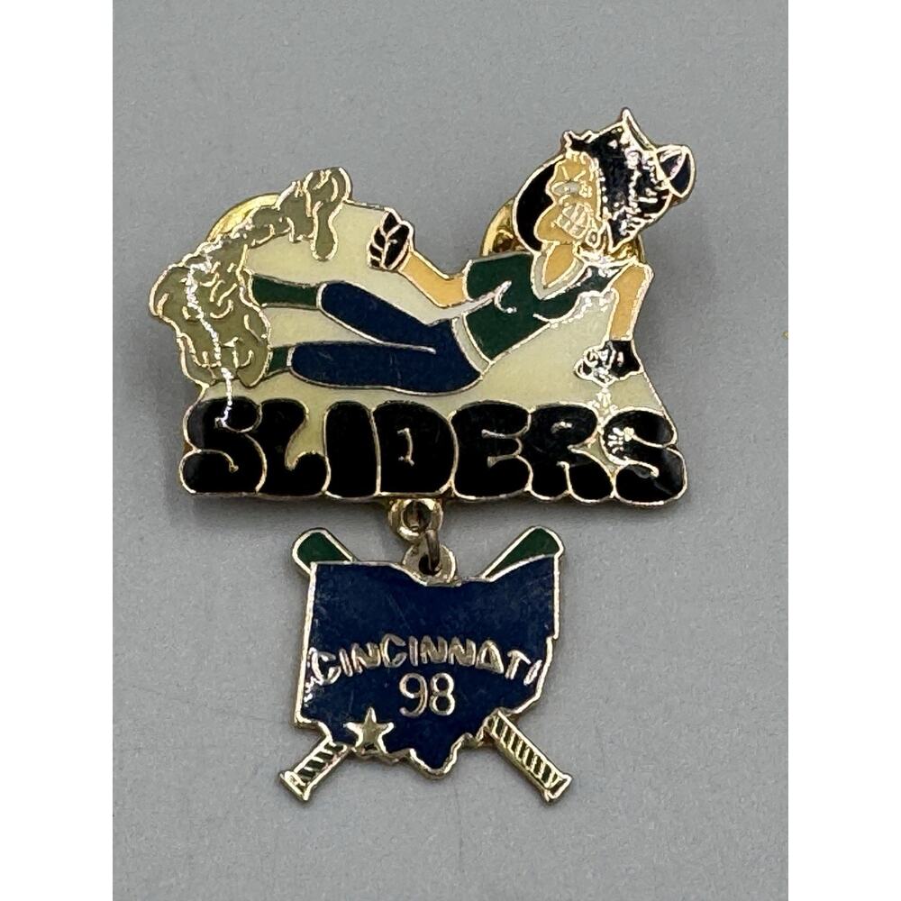Vintage 1998 Cincinnati Sliders Softball Lapel Pin